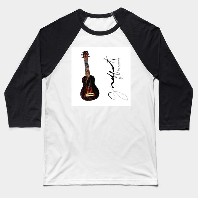 brown ukulele ugly shirt Baseball T-Shirt by Rustorm